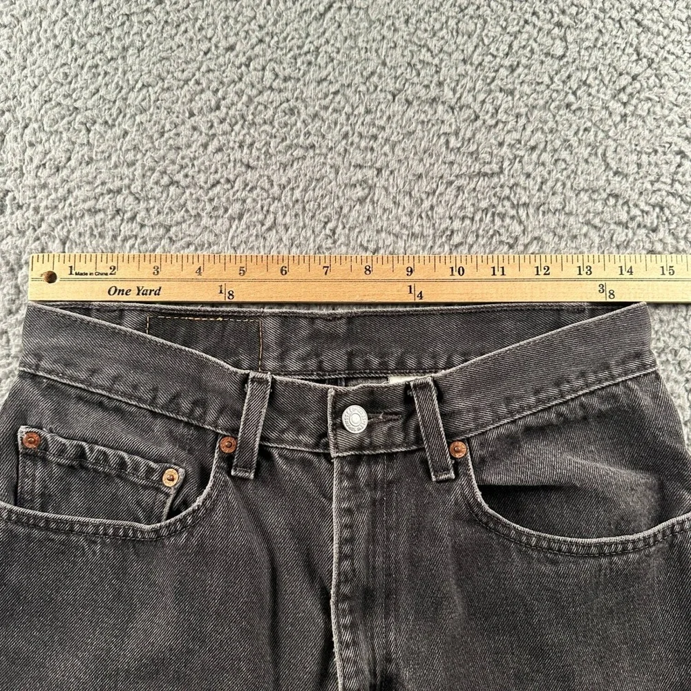 Vtg‎ Levis 505 Jeans Mens 31x30(29x29 Fits)Straight Leg Reg Fit Black Faded 90's